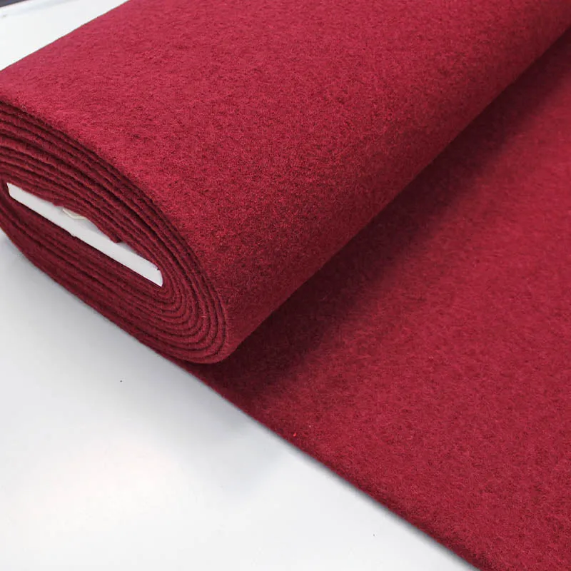 100% Boiled Wool - Burgundy