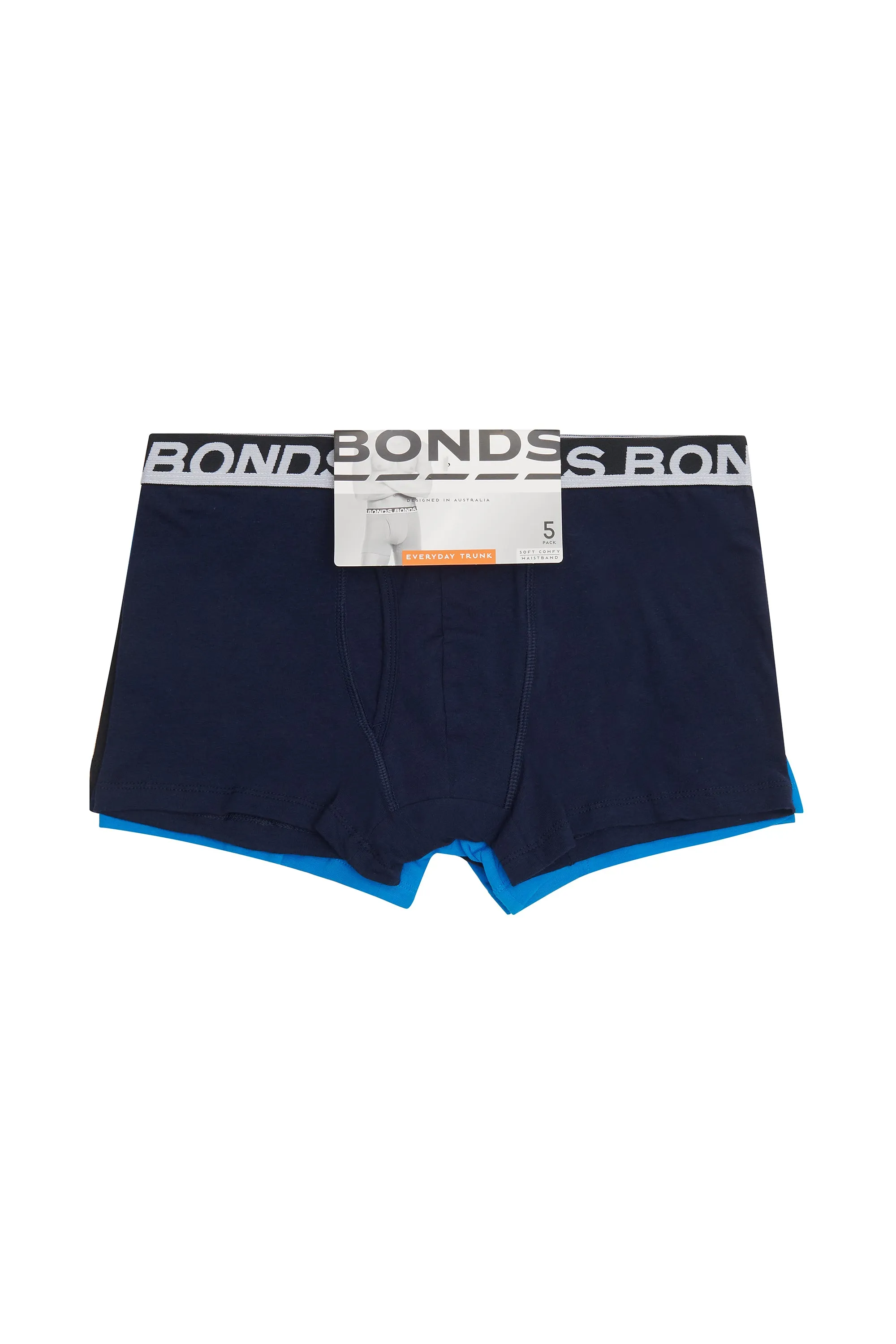 25 X Bonds Mens Everyday Trunks Underwear Black / Navy / Blue