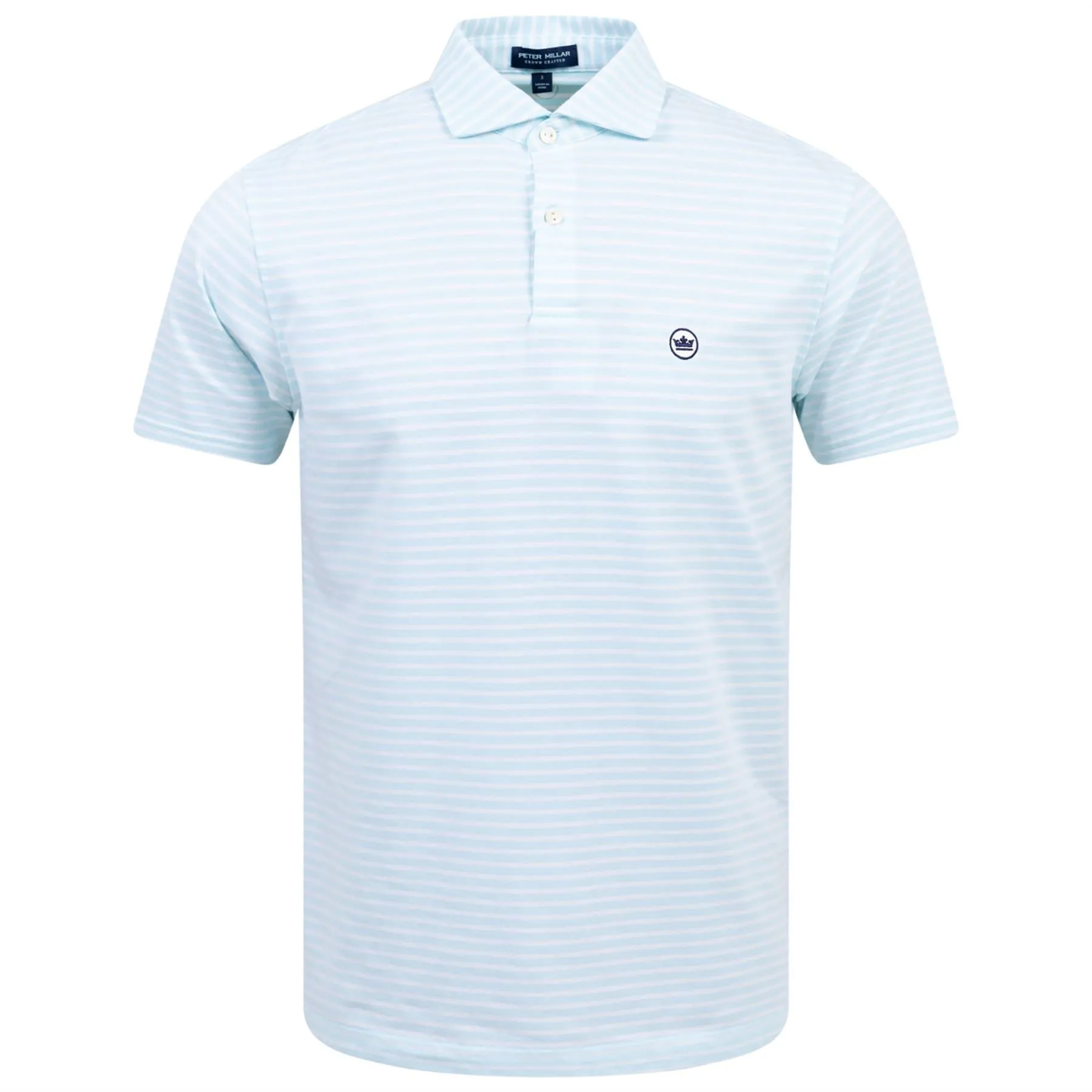 Albatross Tailored Fit Cotton Pique Polo Iced Aqua Blue - SS24