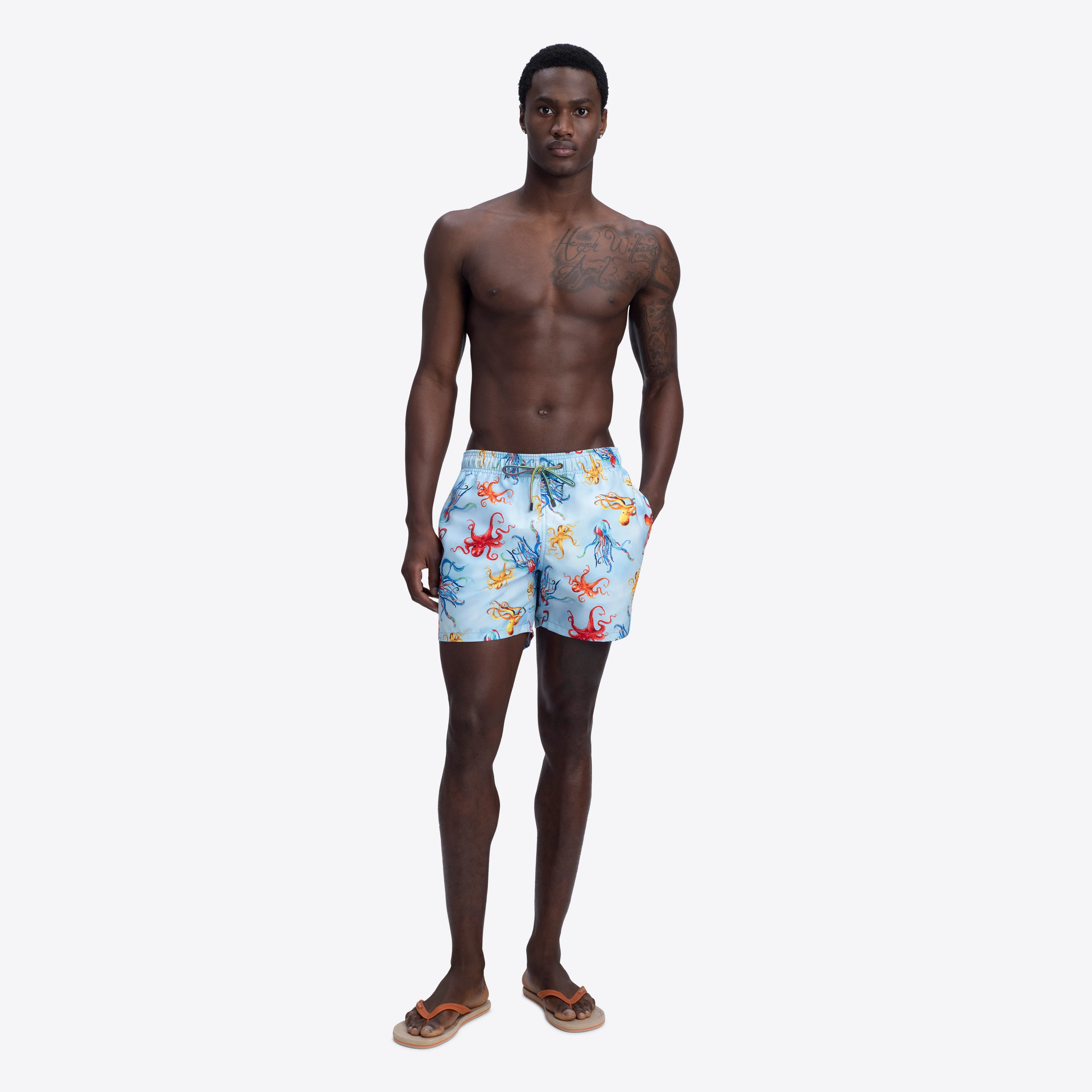 ARCHER Octopus Print Swim Trunks