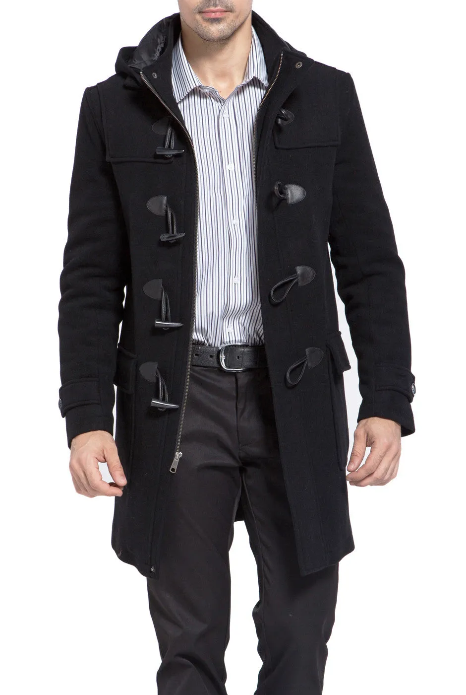 BGSD Men Benjamin Wool Blend Classic Duffle Coat