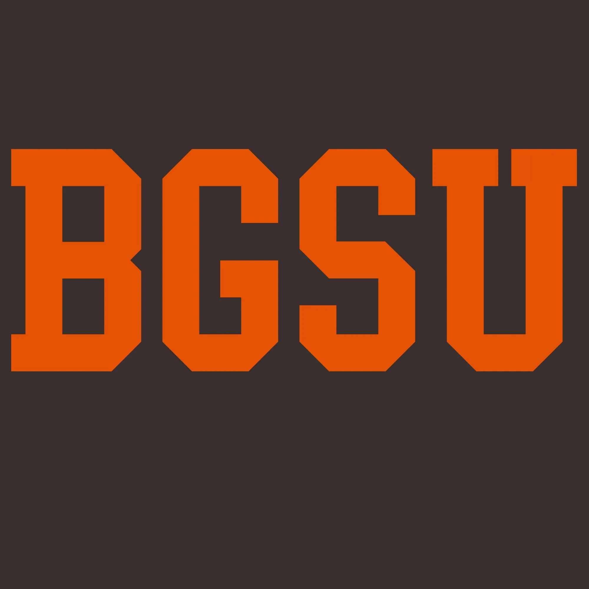 BGSU Basic Block Hoodie - Dark Chocolate