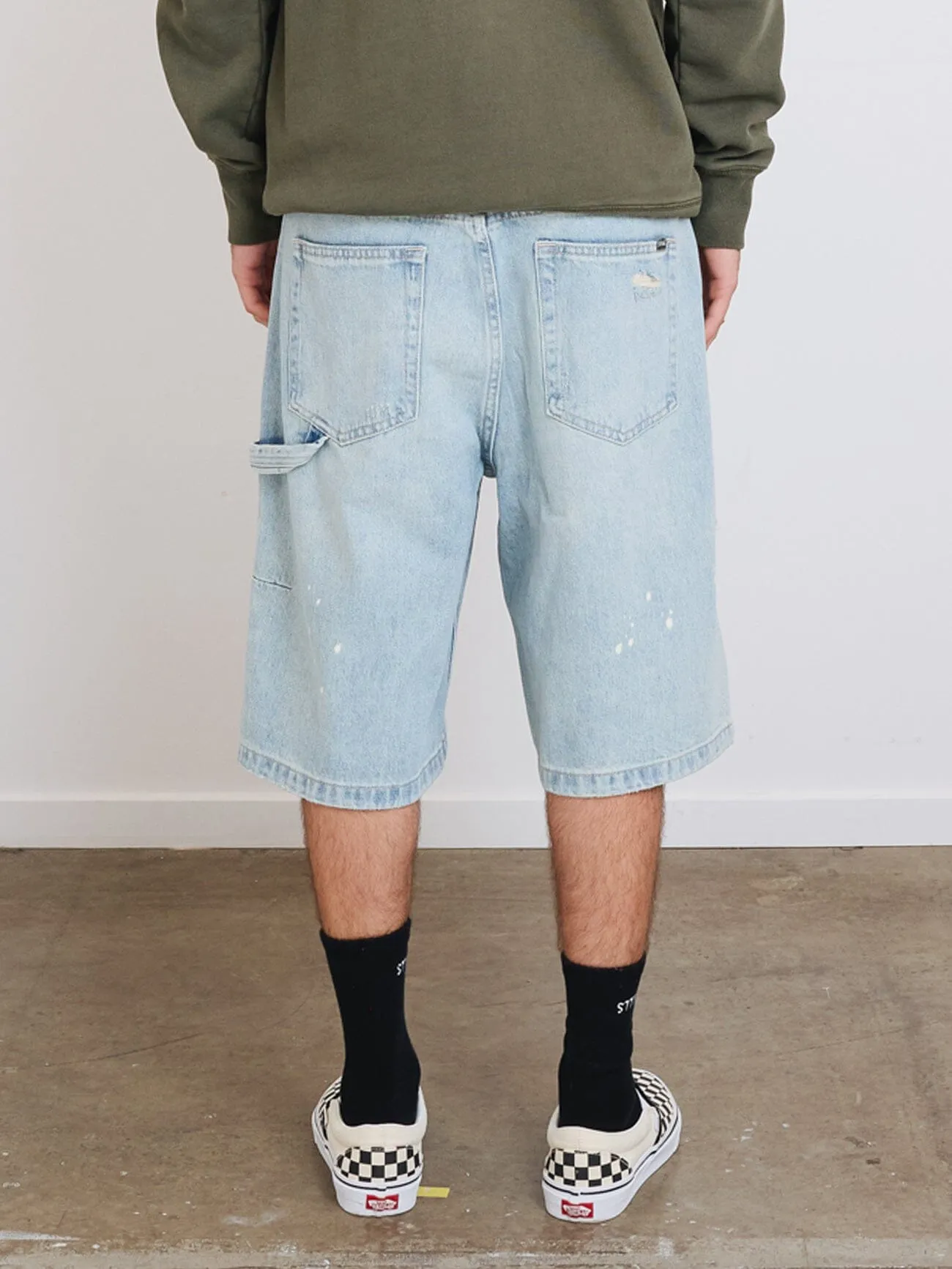 Big Slacker Denim Short - Dirty Ash Blue