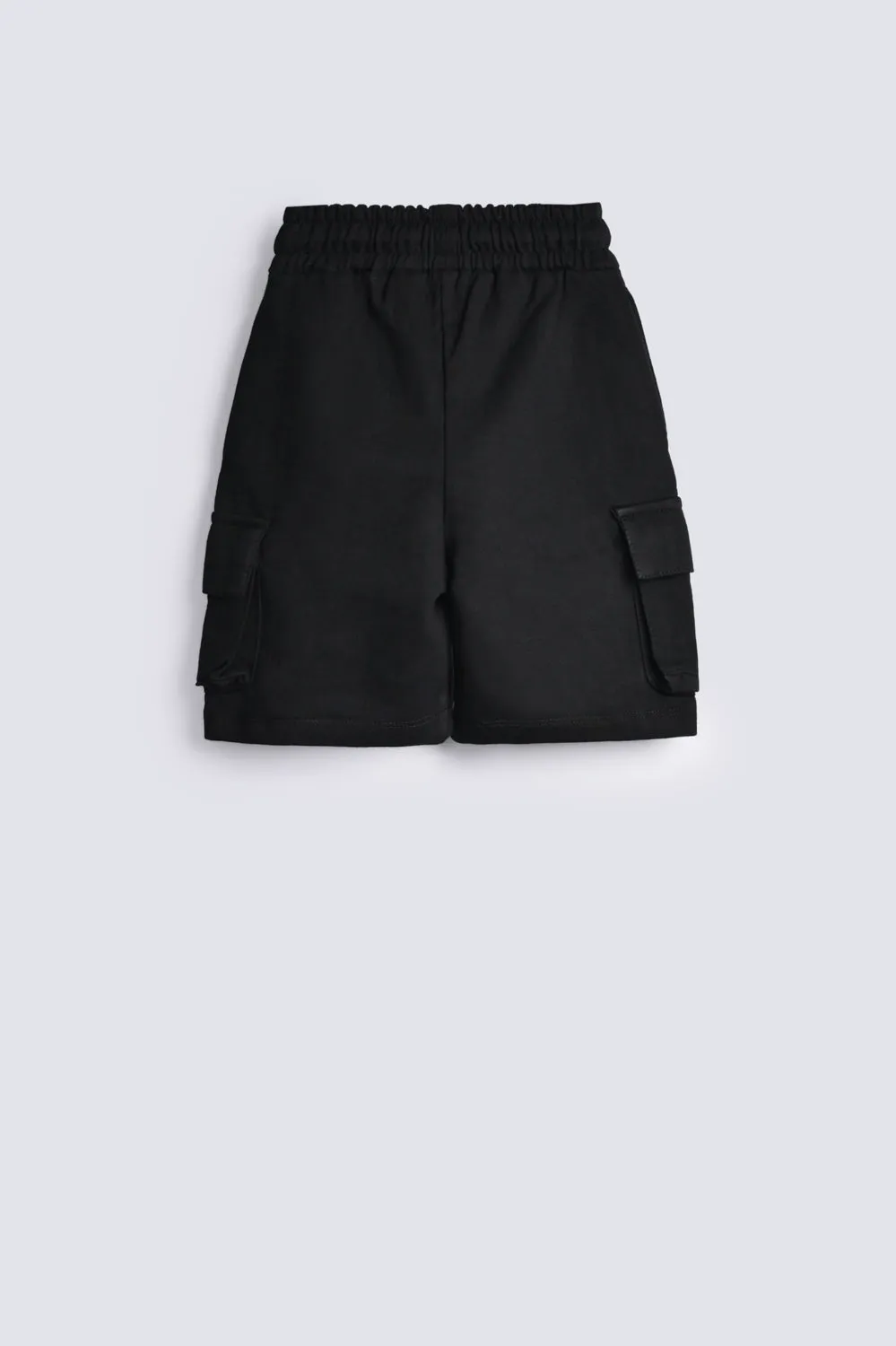 BOYS CARGO POCKET KNIT SHORTS