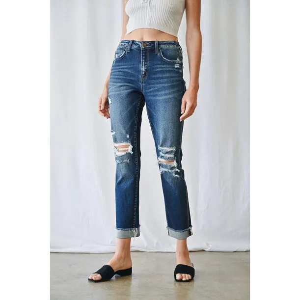 Brooklyn High Rise Boyfriend Crop Denim