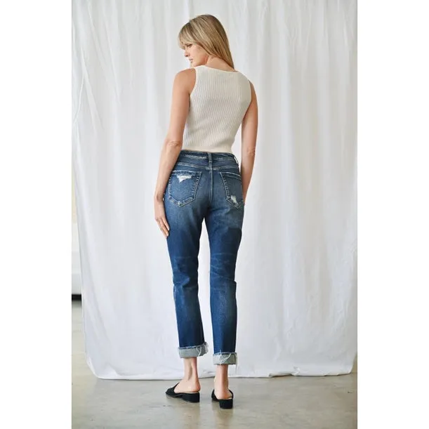 Brooklyn High Rise Boyfriend Crop Denim