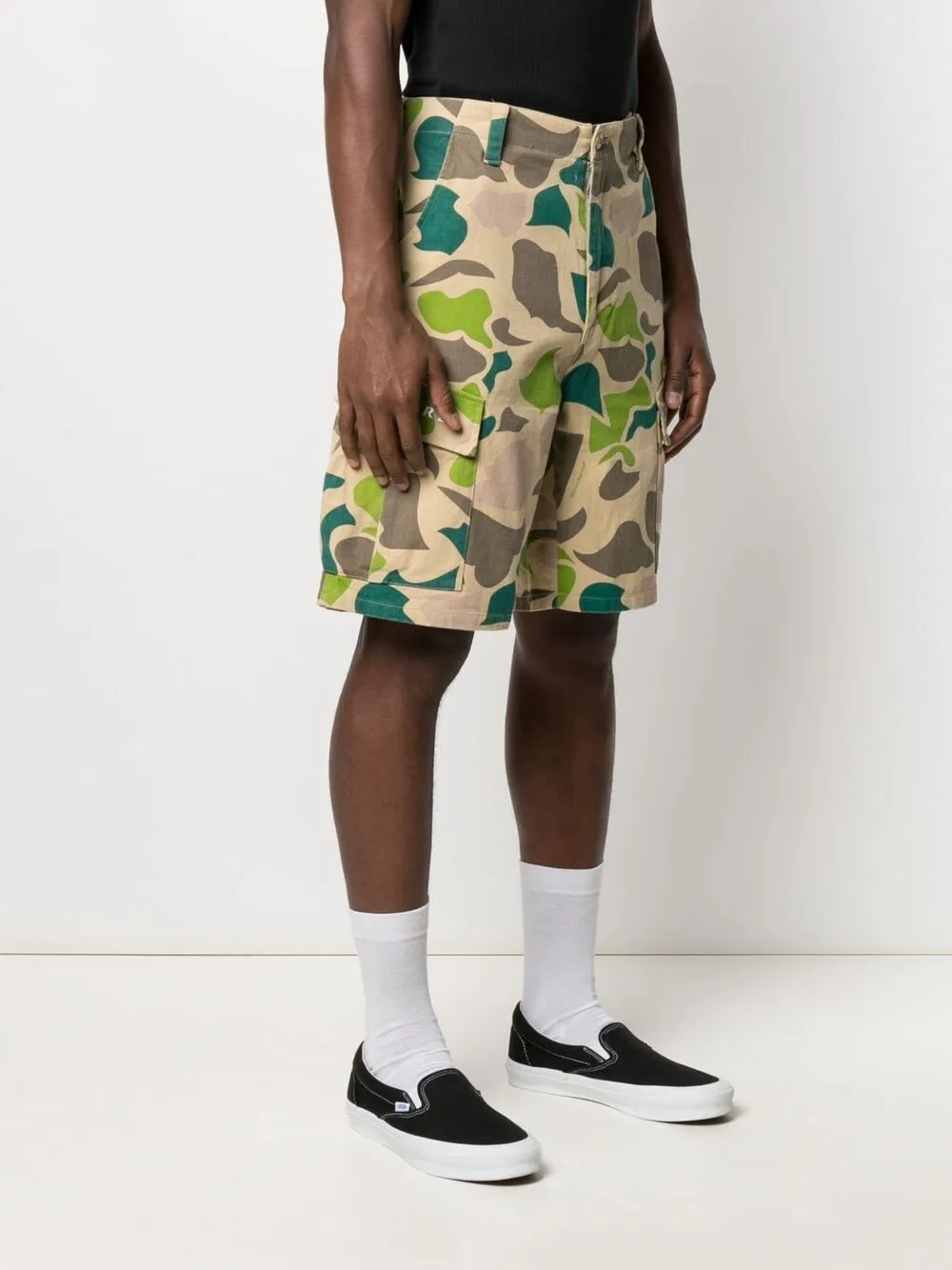 Camouflage-Print Cargo Shorts