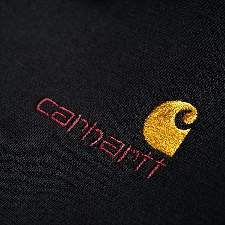 Carhartt Hooded American Script Sweat Black