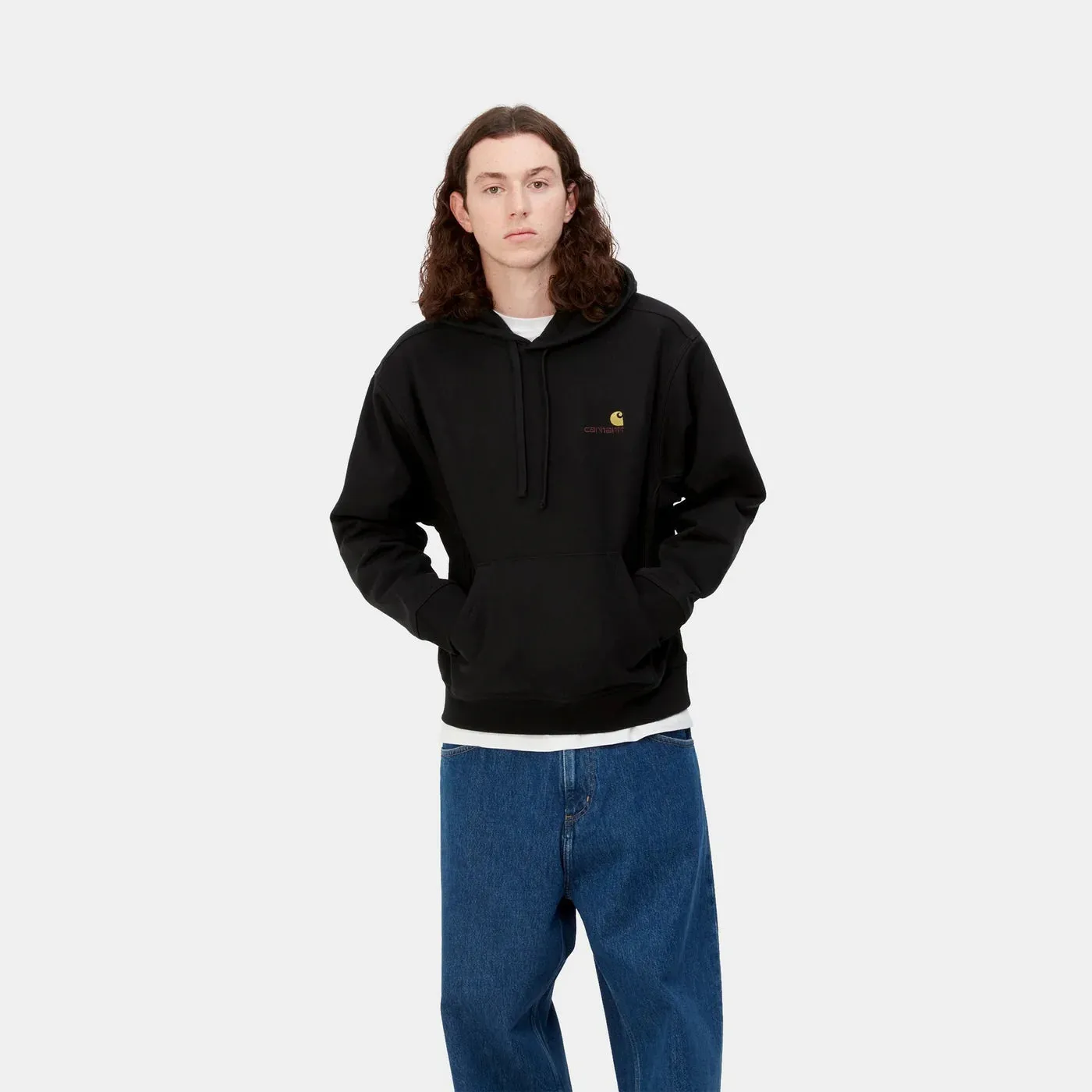 Carhartt Hooded American Script Sweat Black