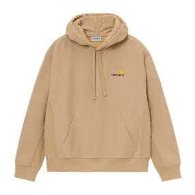 Carhartt Hooded American Script Sweat Dusty Hamilton Brown