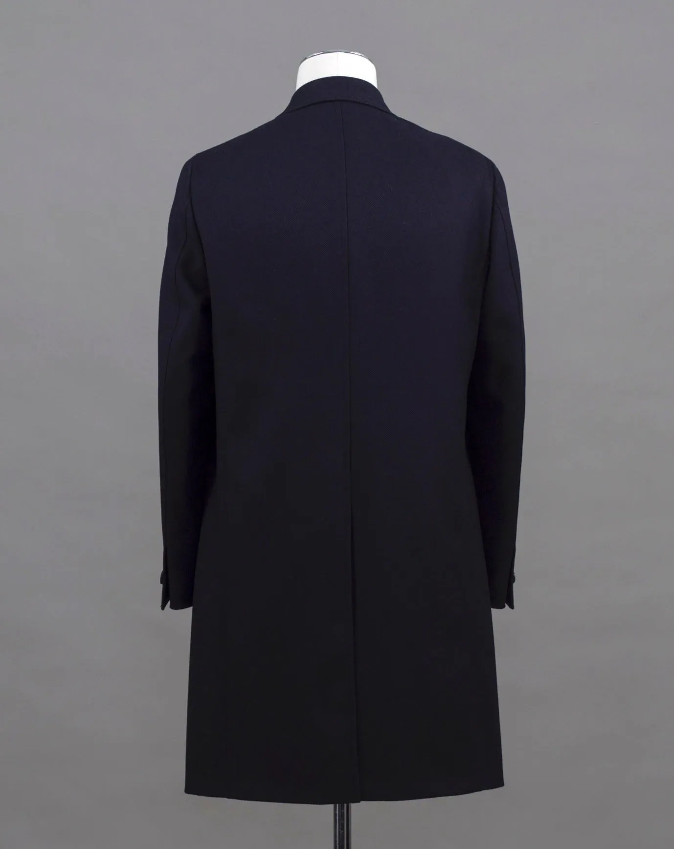 Caruso Figaro Double-Breasted Wool Overcoat / Navy