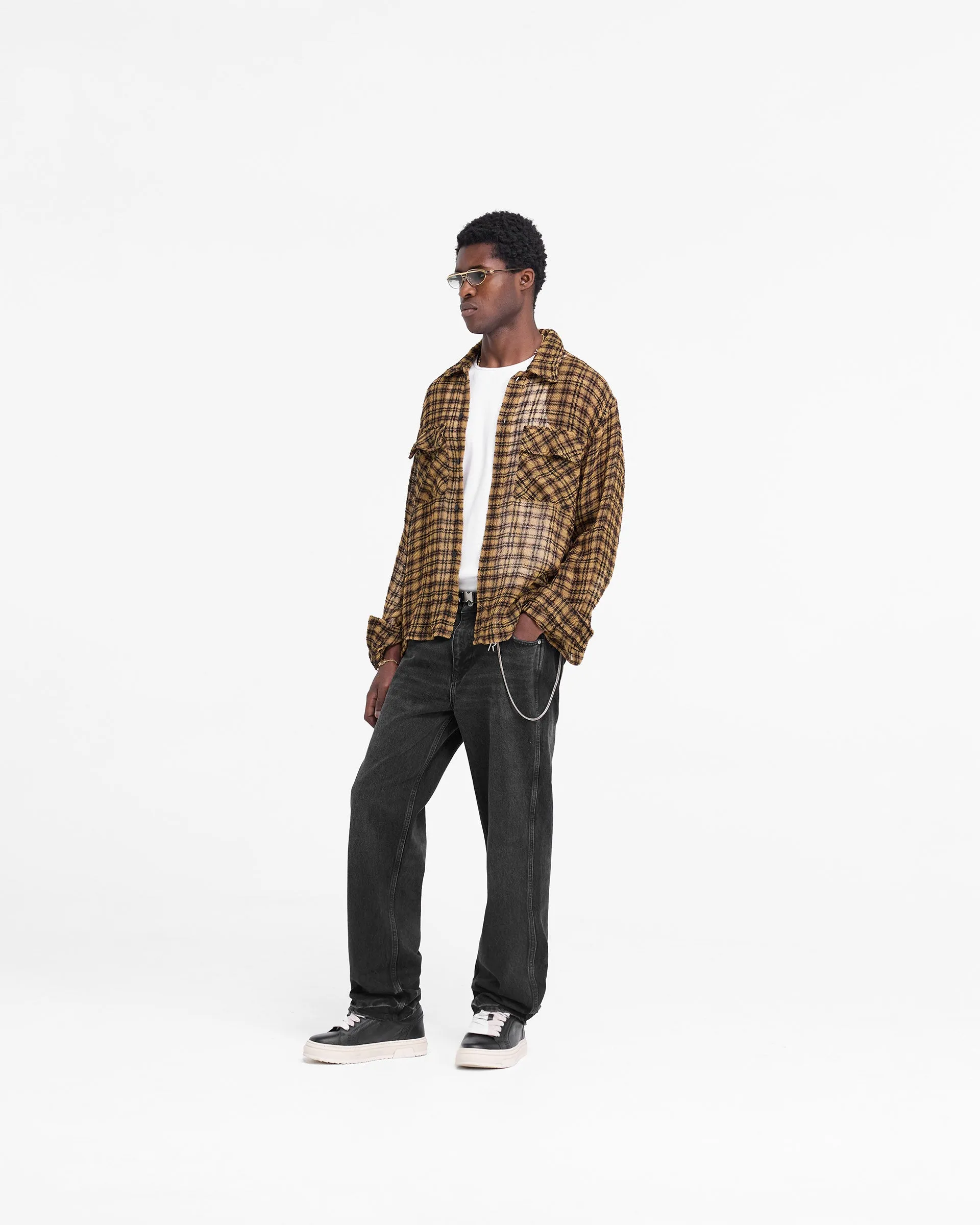 Check Flannel Shirt - Yellow Check