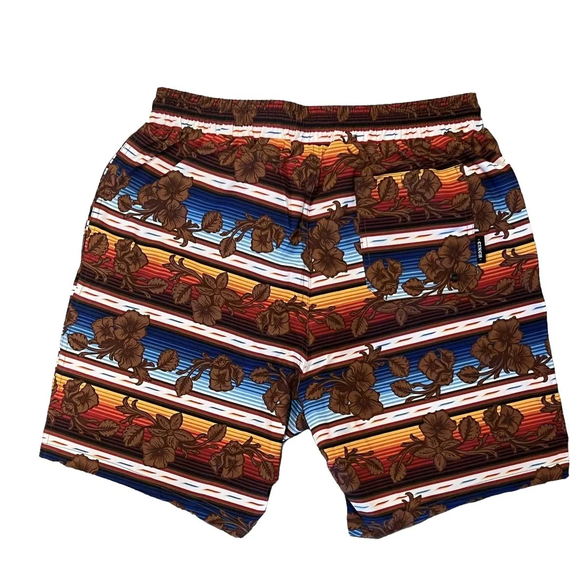 Cinch Men's 8" Inseam Hawaiian Print Swim Trunks