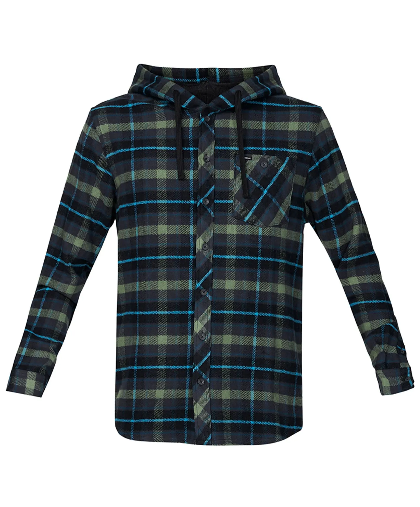 Clayton Hooded Flannel - Graphite