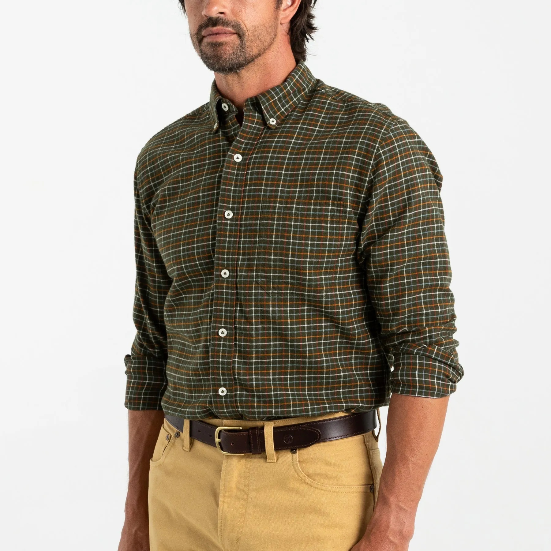 Clement Plaid Cotton Flannel Sport Shirt