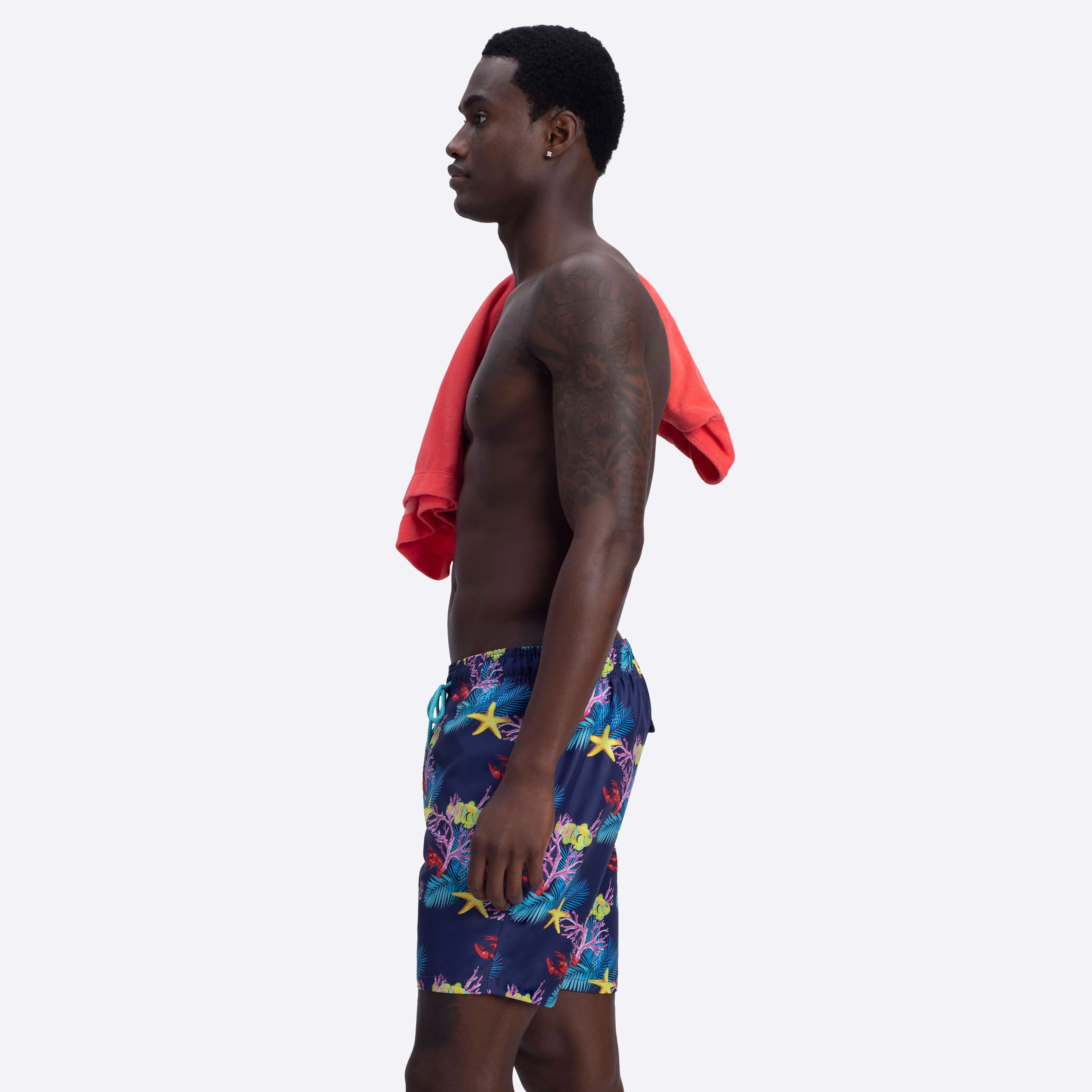 COSMO Marine Life Print Swim Trunks