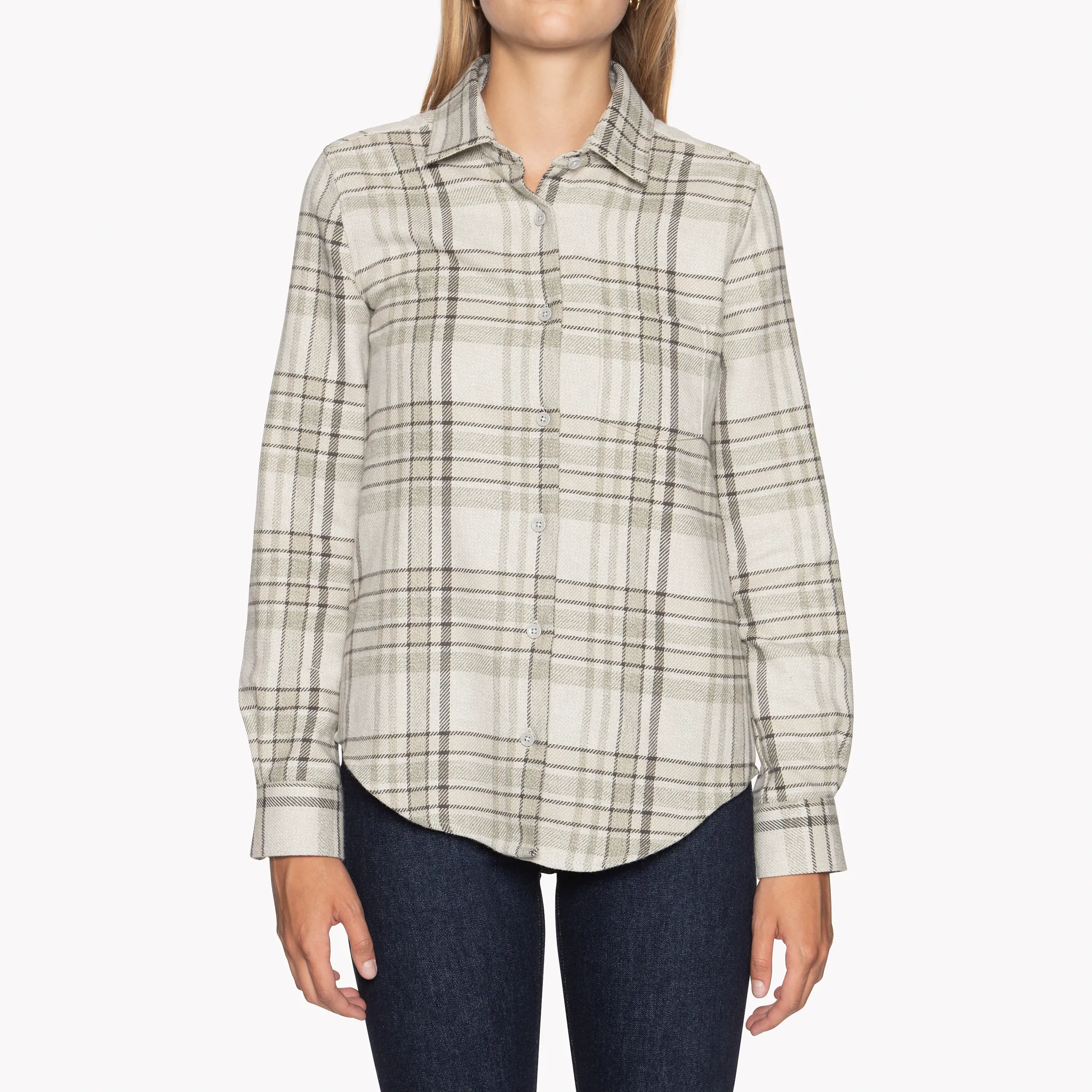 Country Shirt - Heavy Vintage Flannel - Pale Grey