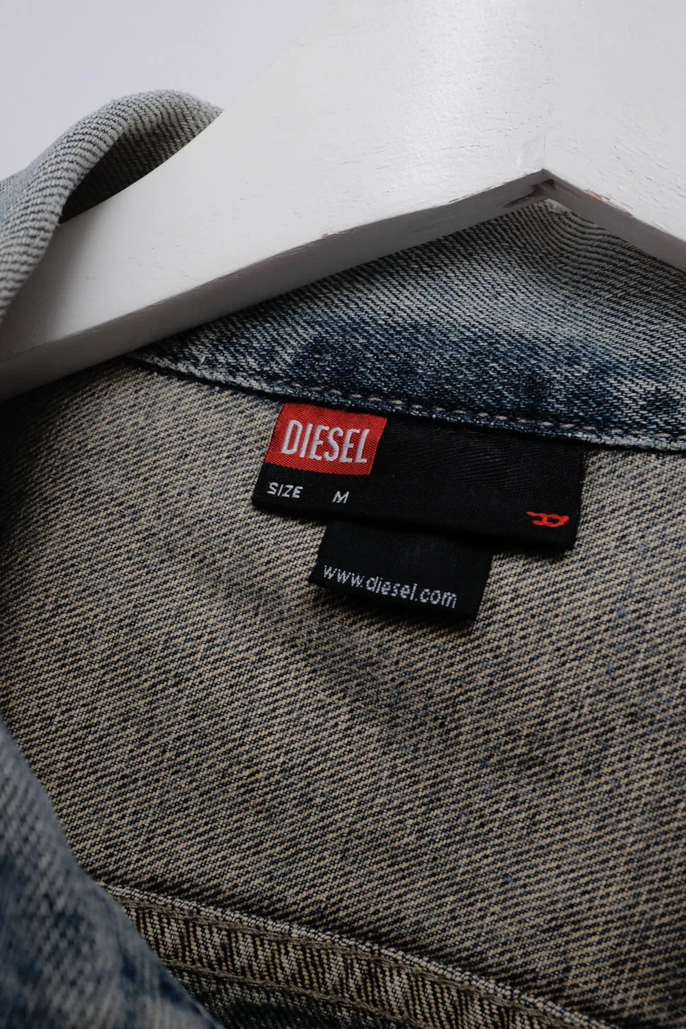 DIESEL CROP FADED VINTAGE DENIM JACKET