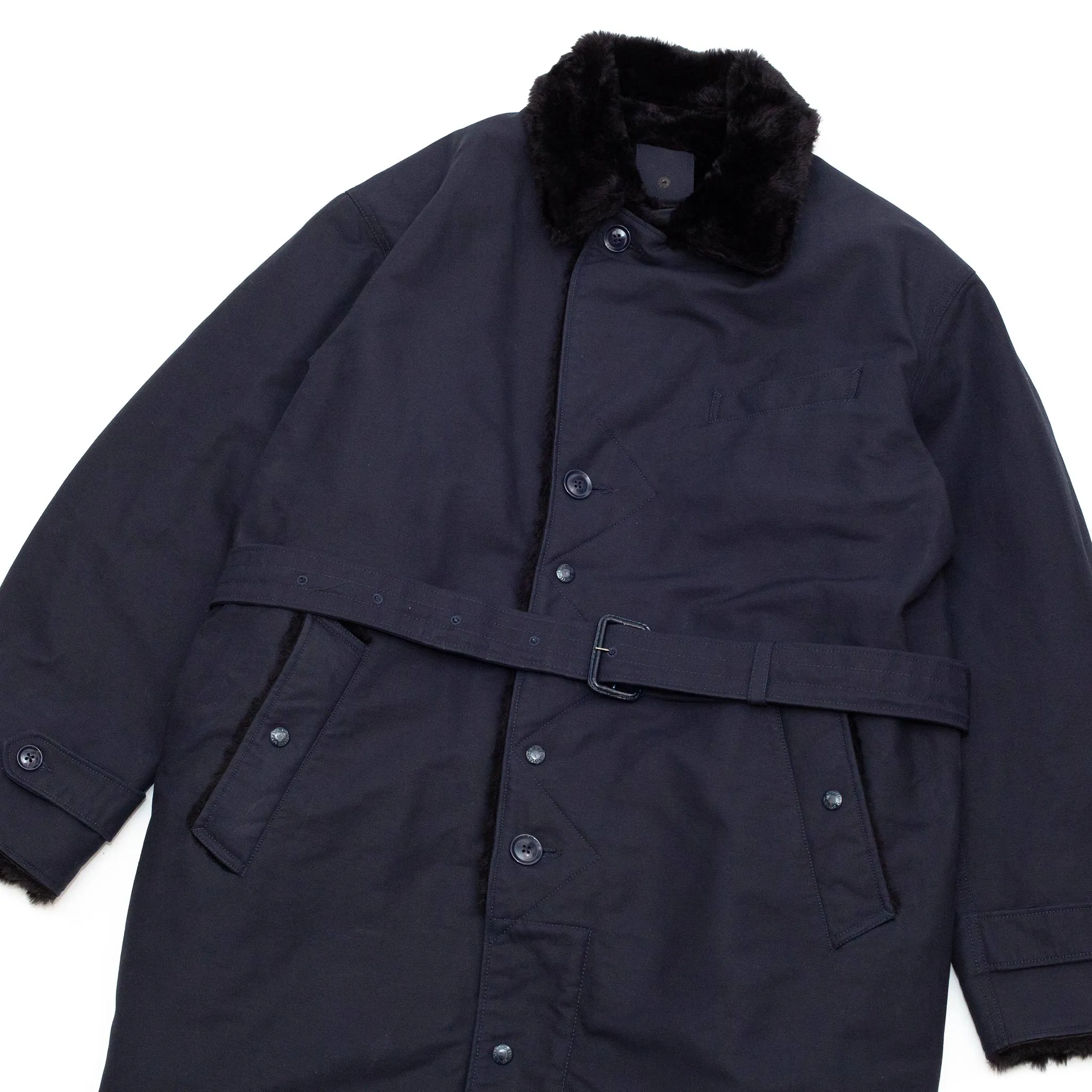 Engineered Garments Storm Coat Navy Cotton Double Cloth