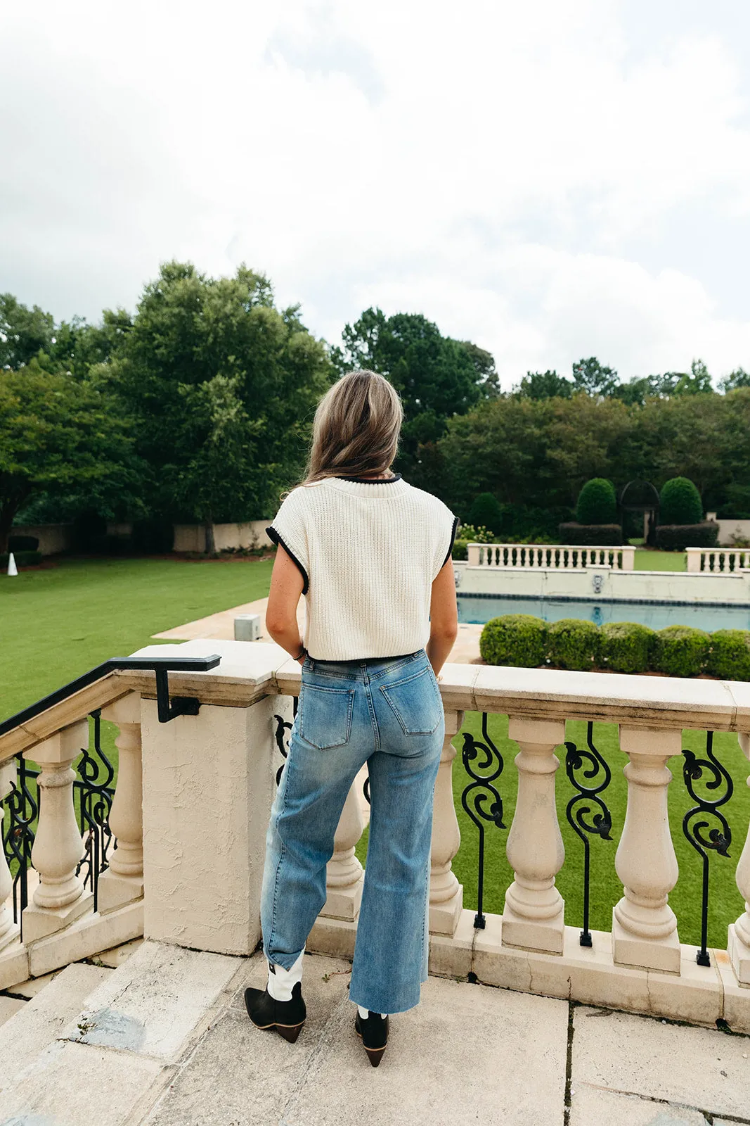 Feeling Alright Color Block Jeans - Denim