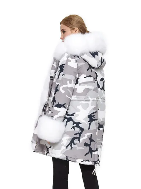 Fox parka with hood