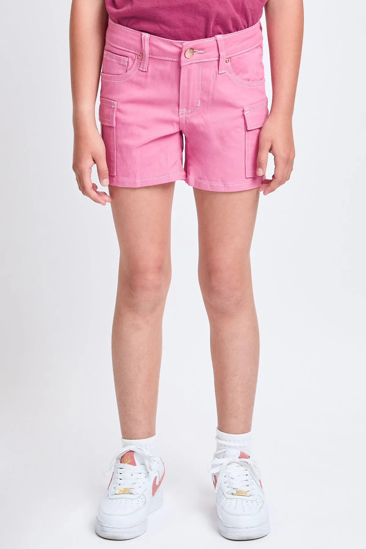 Girls Twill Cargo Shorts