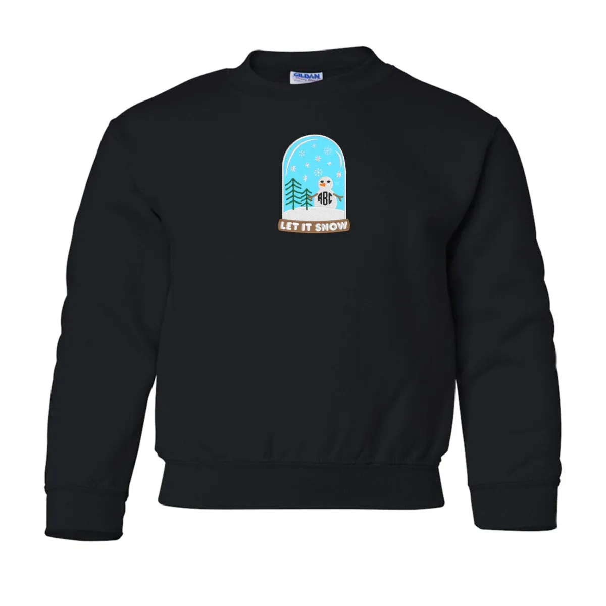 Kids Monogrammed Snowglobe Crewneck Sweatshirt