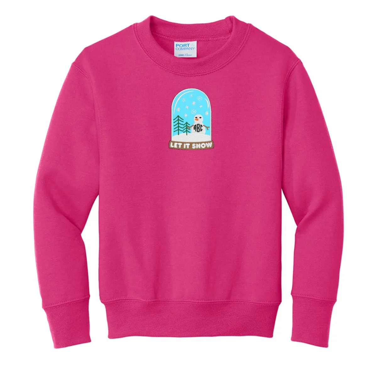 Kids Monogrammed Snowglobe Crewneck Sweatshirt