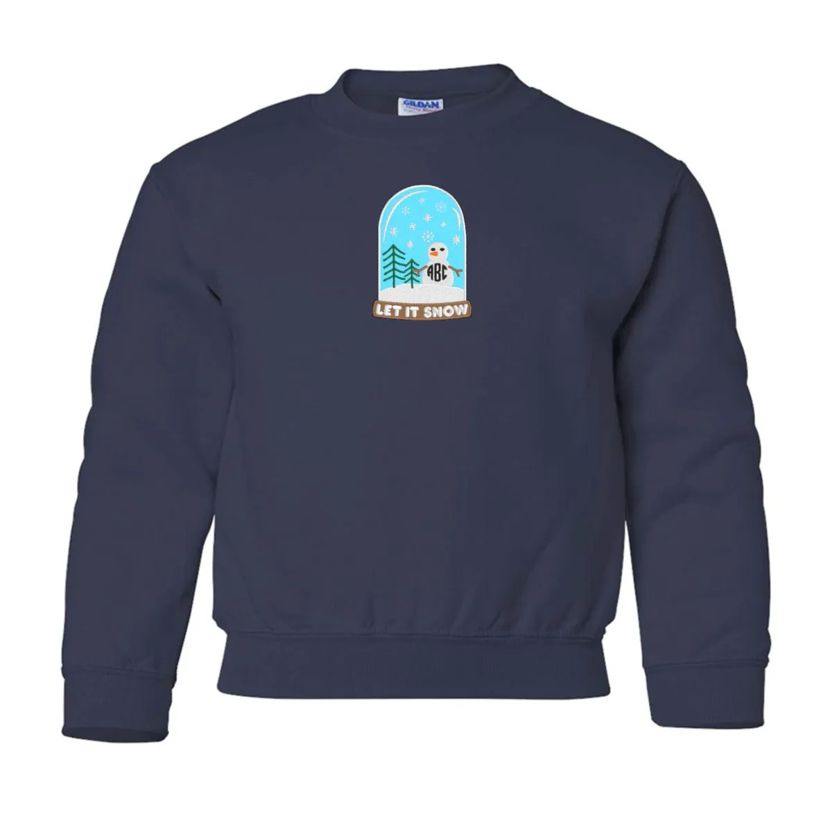 Kids Monogrammed Snowglobe Crewneck Sweatshirt