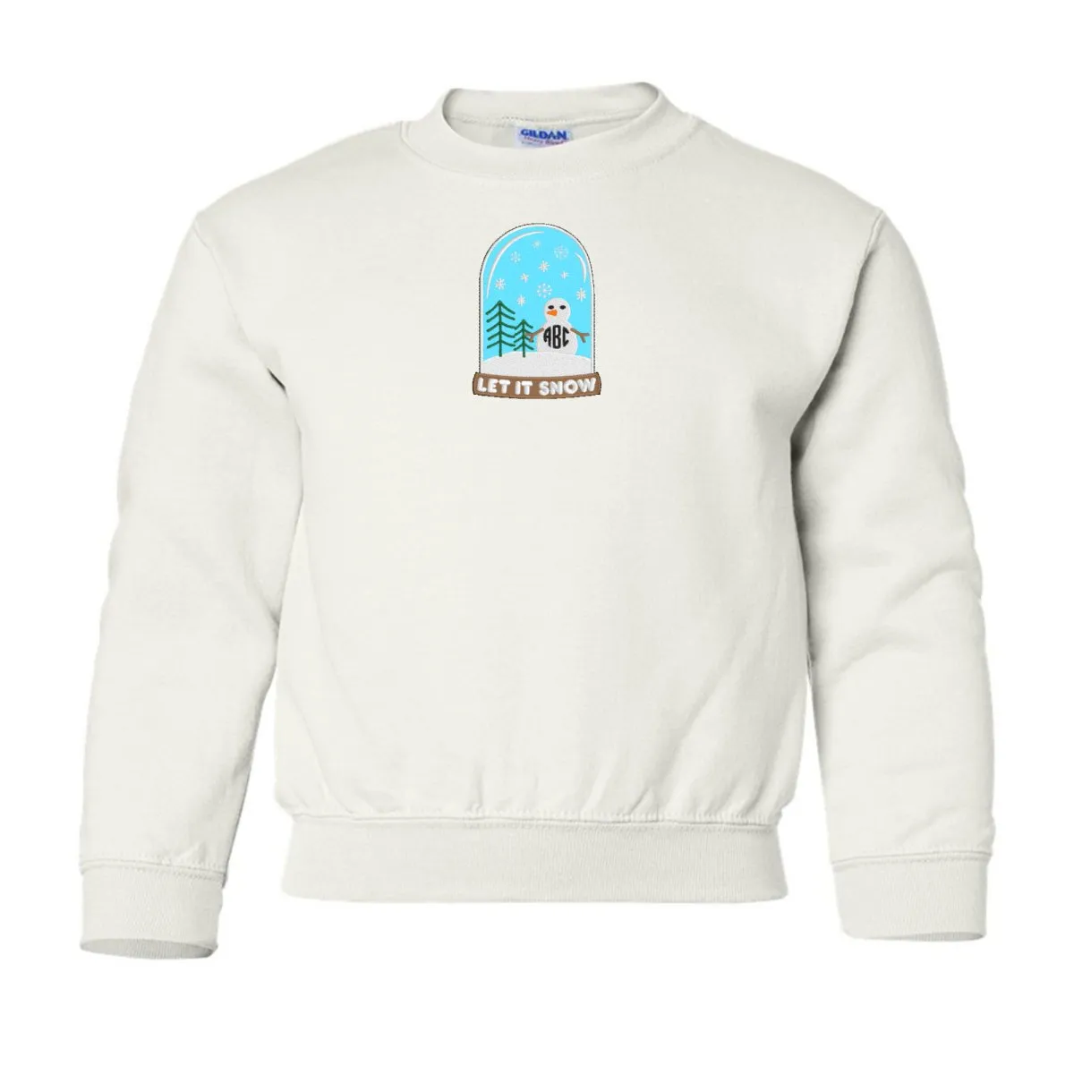 Kids Monogrammed Snowglobe Crewneck Sweatshirt