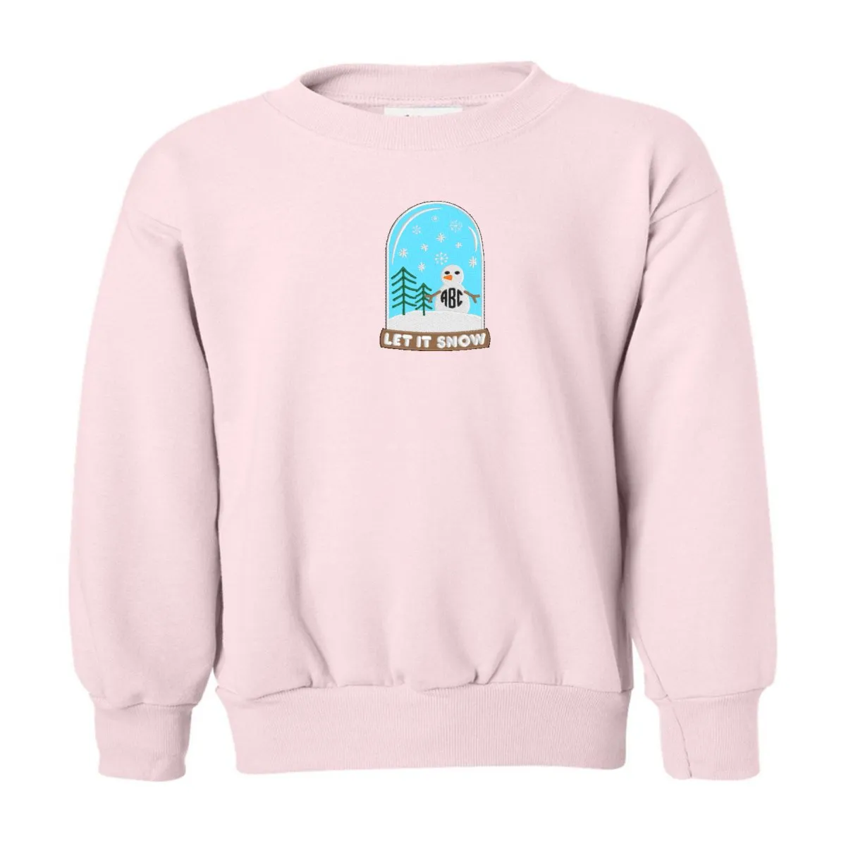 Kids Monogrammed Snowglobe Crewneck Sweatshirt