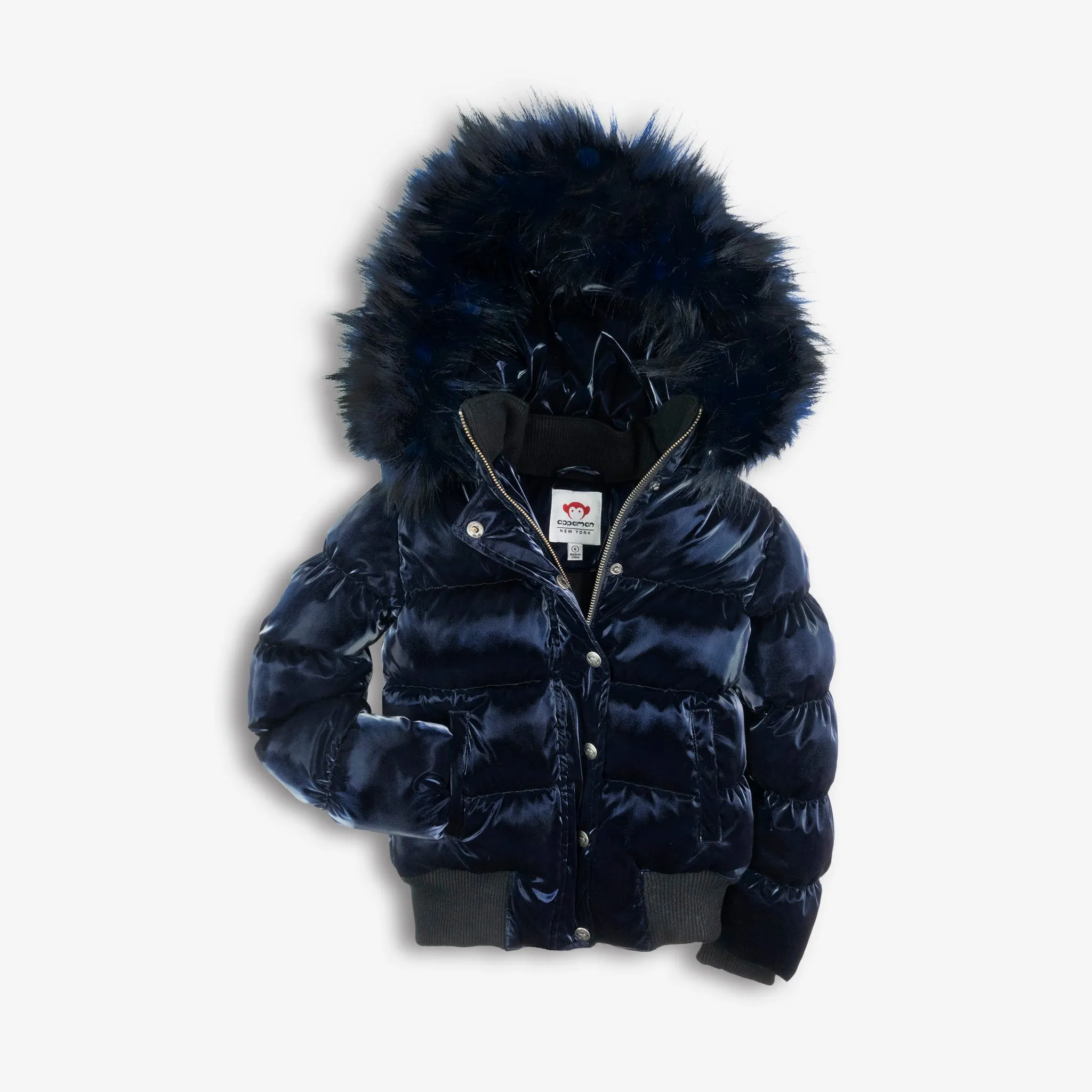 Kyla Puffer Coat | Navy Shine