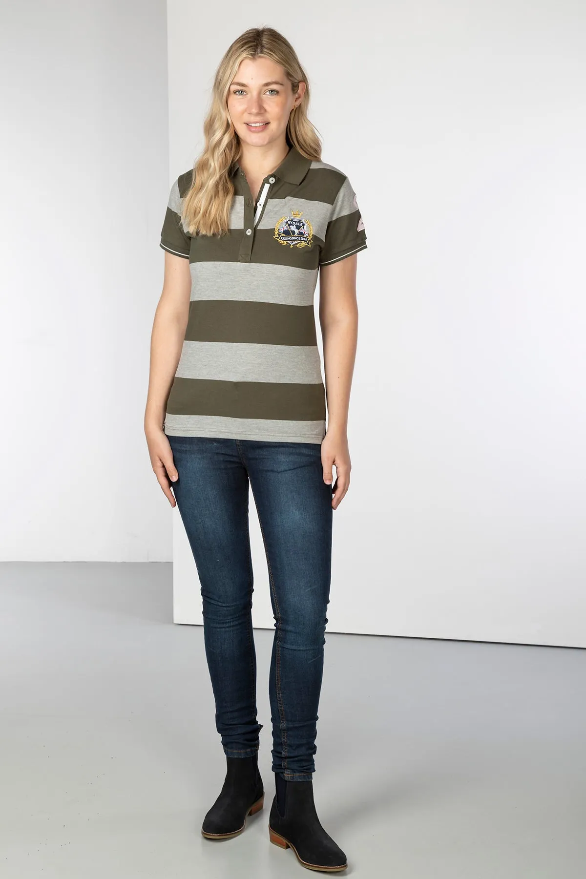 Ladies Striped Polo Shirt - Chloe