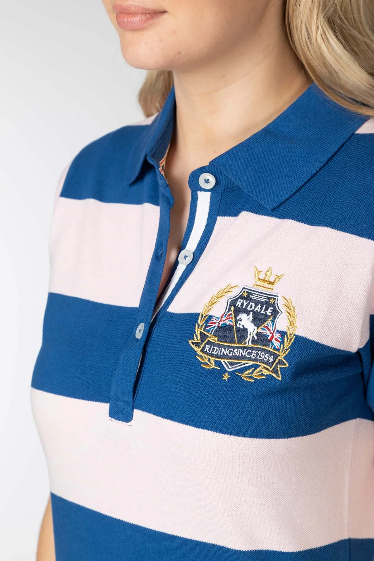 Ladies Striped Polo Shirt - Chloe