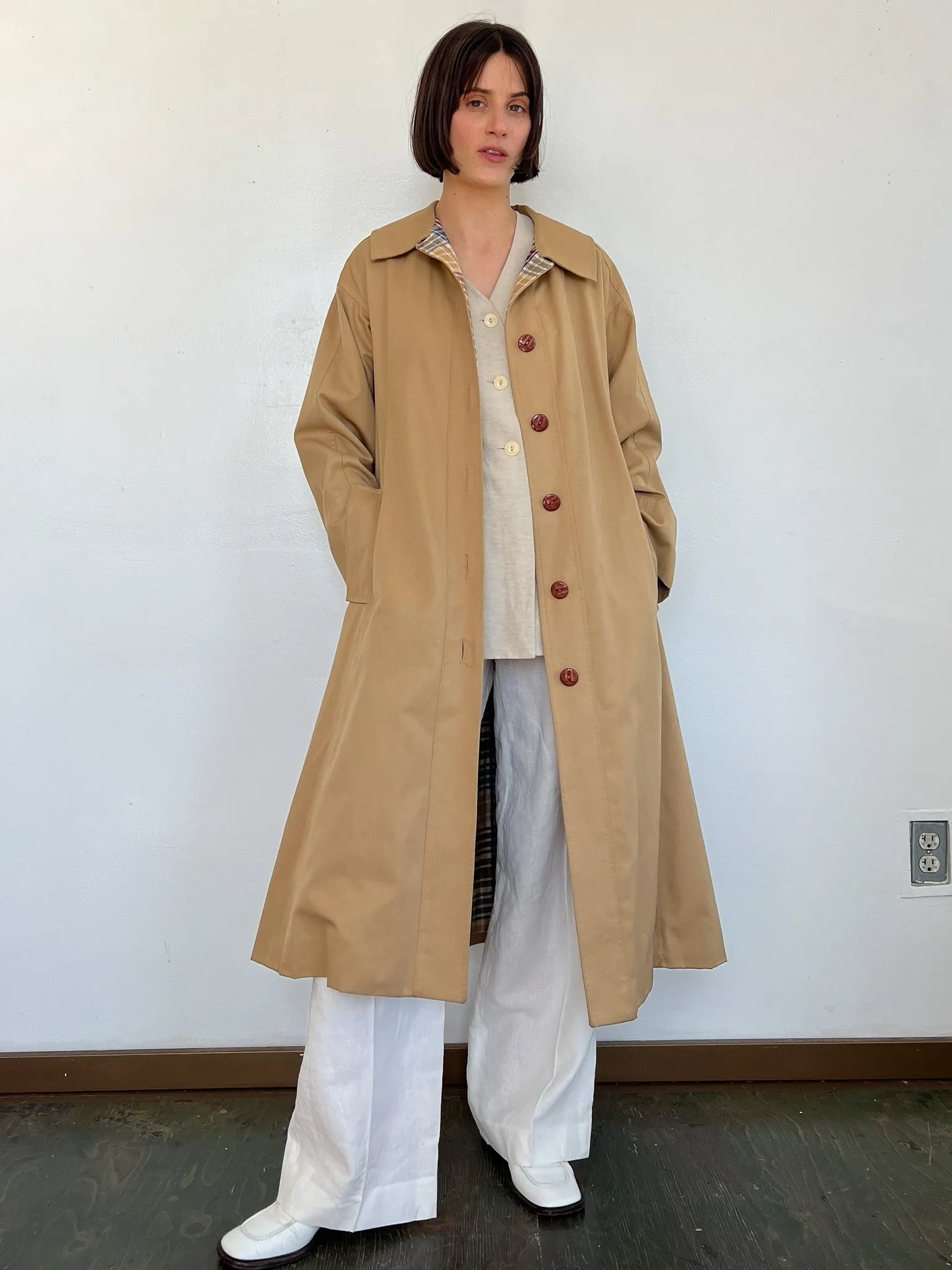 Lanvin Khaki Trench Coat (M)