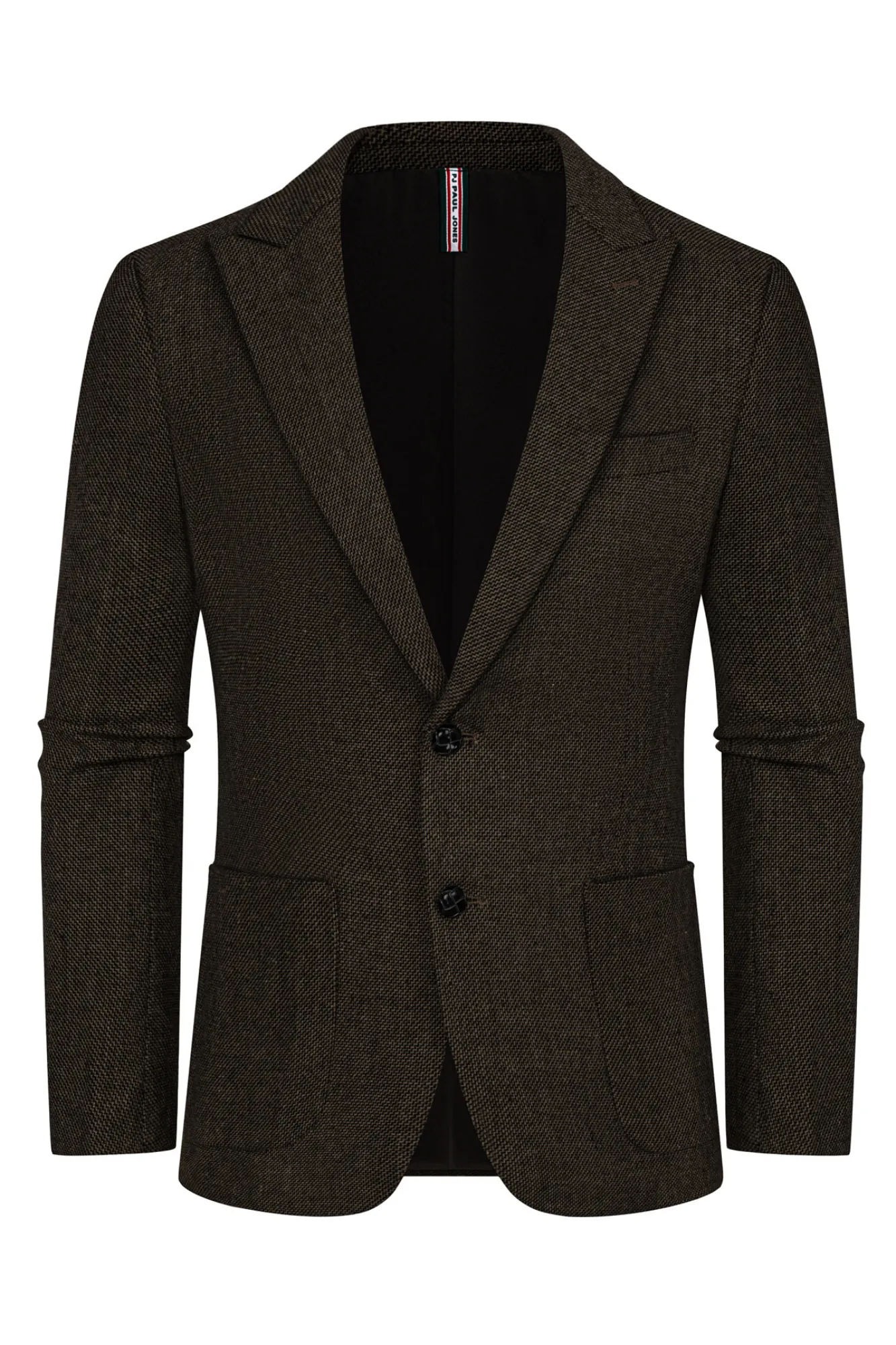 Men Basic Blazer Coat Long Sleeve Peak Lapel Two-Button Casual Suit Coat