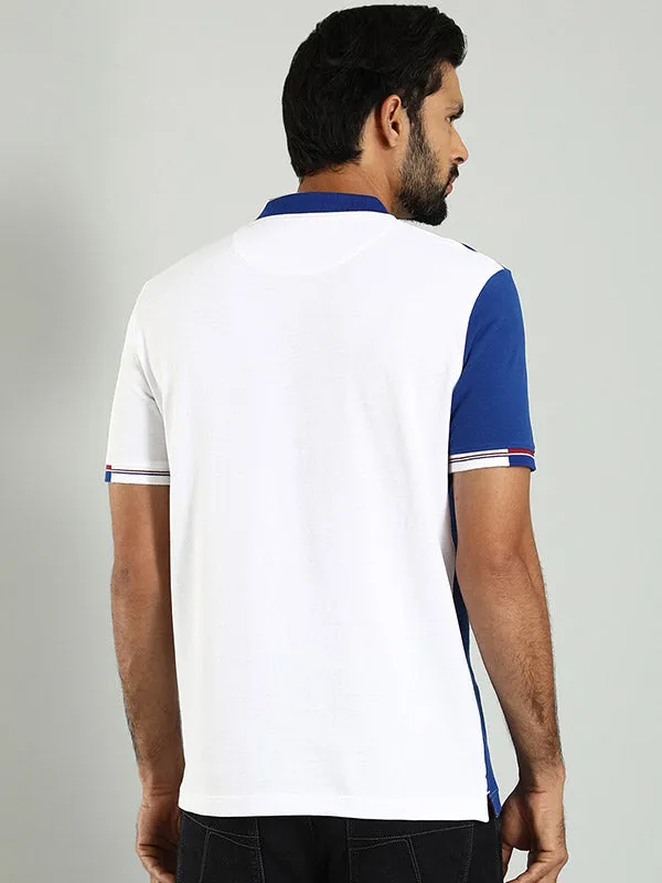 Men Color Block Polo T-Shirt