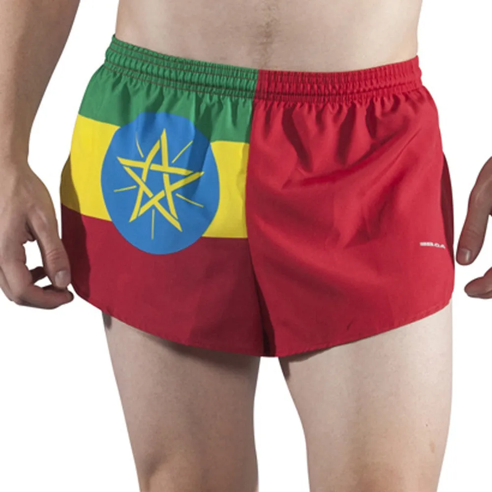 Men's 1" Elite Split Shorts- Ethiopia