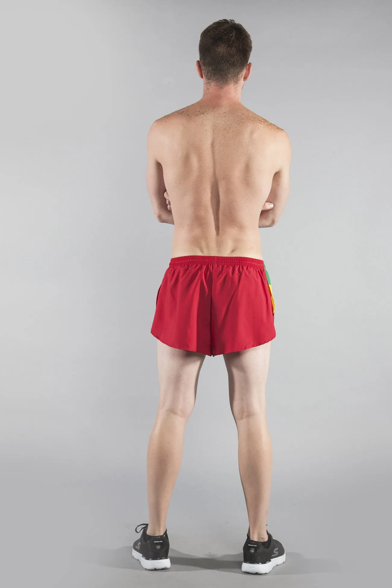 Men's 1" Elite Split Shorts- Ethiopia