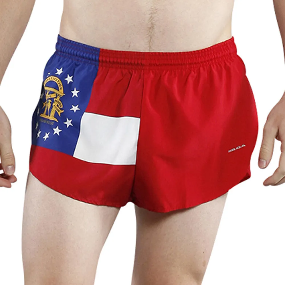 Men's 1" Elite Split Shorts- Georgia