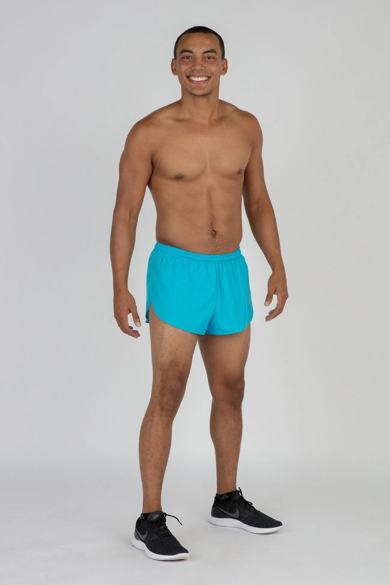 Men's 1" Elite Split Shorts- Vivid Blue