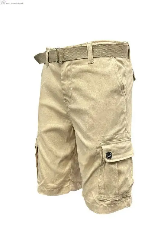 Men's Cargo Shorts With Belt