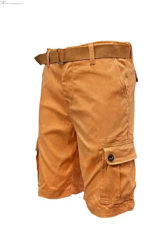 Men's Cargo Shorts With Belt