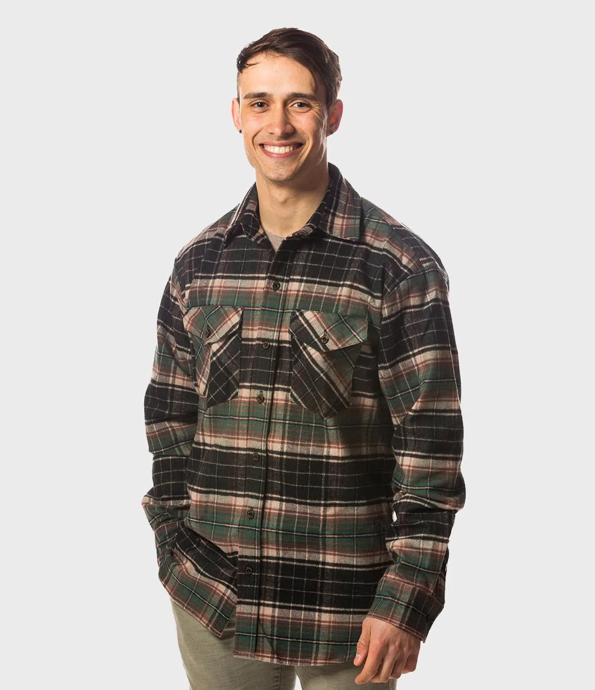 Men's Classic Flannel Shirt - Earth