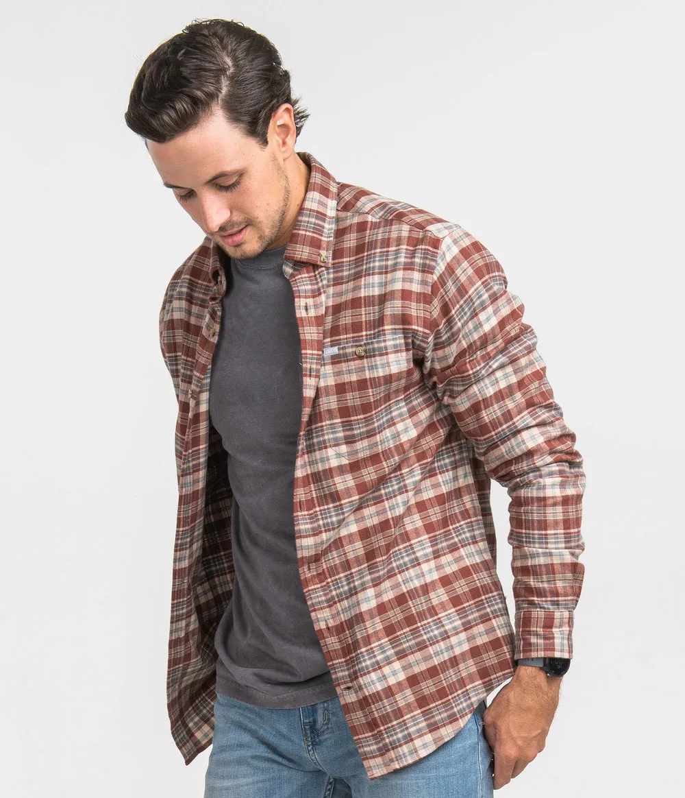 Men's Redmont Checkered Button Up Flannel Shirt