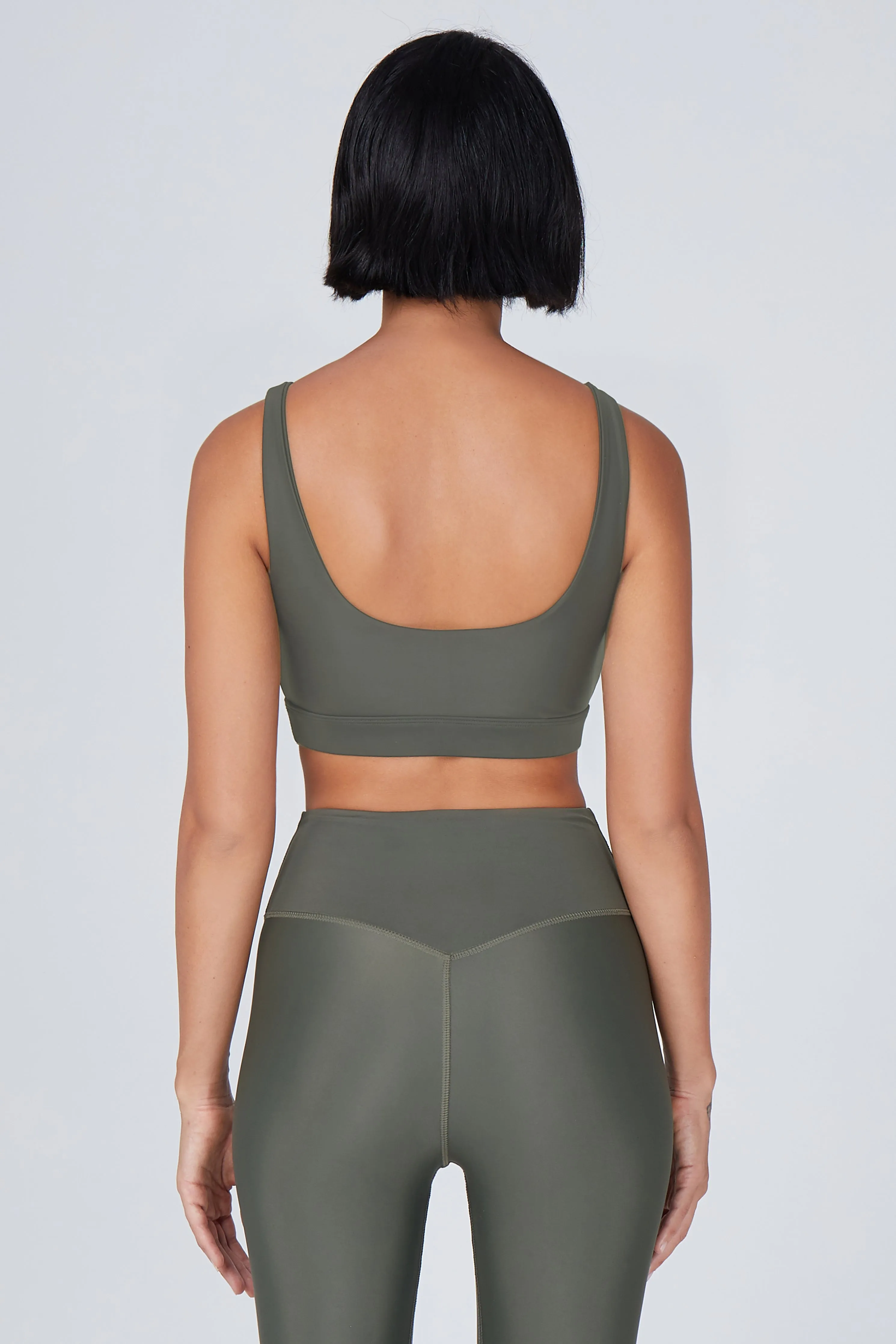 Mera Classic Sports Bra | Recycled Nylon | Olive