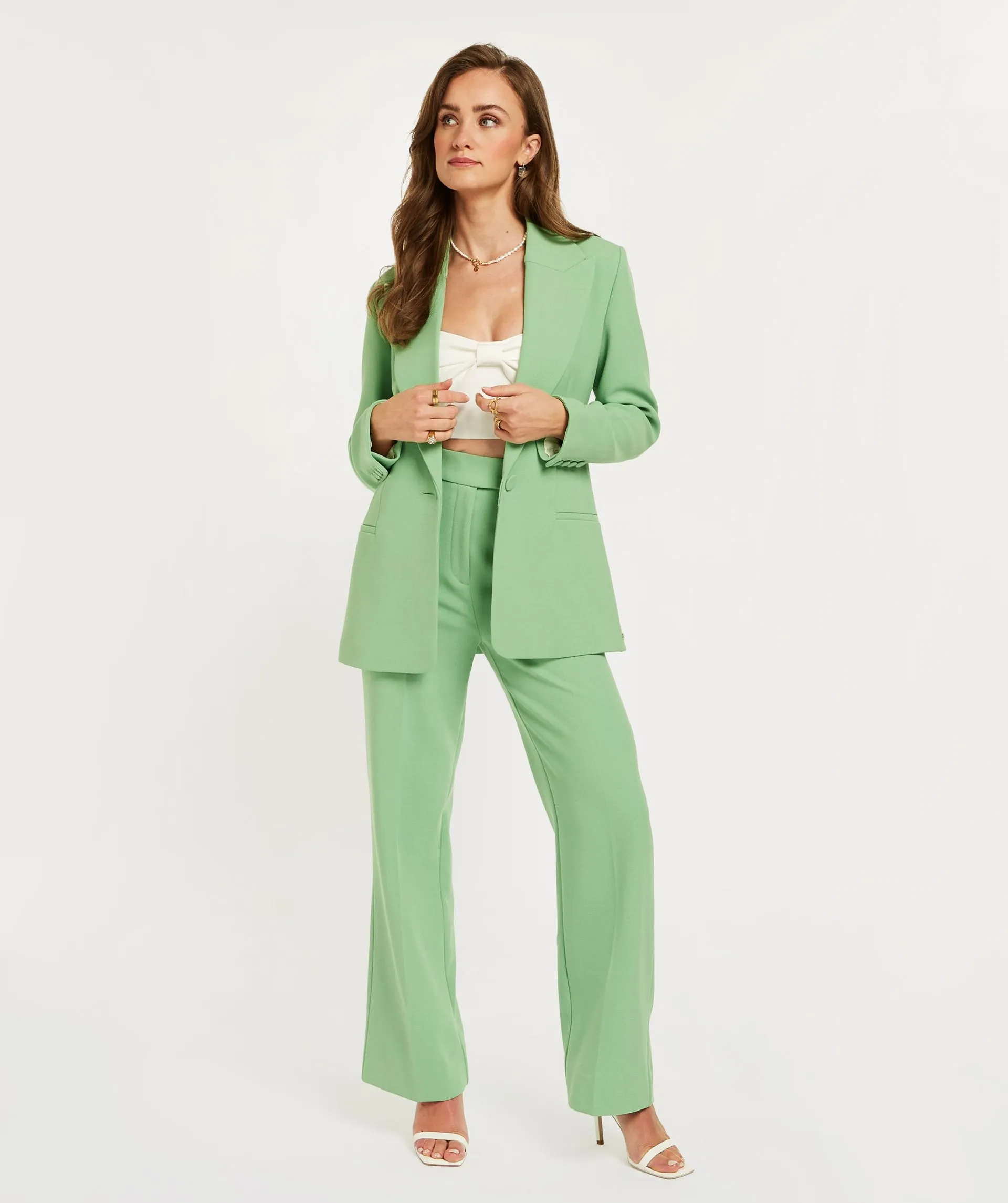 MIMI regular fit blazer - pastel verde