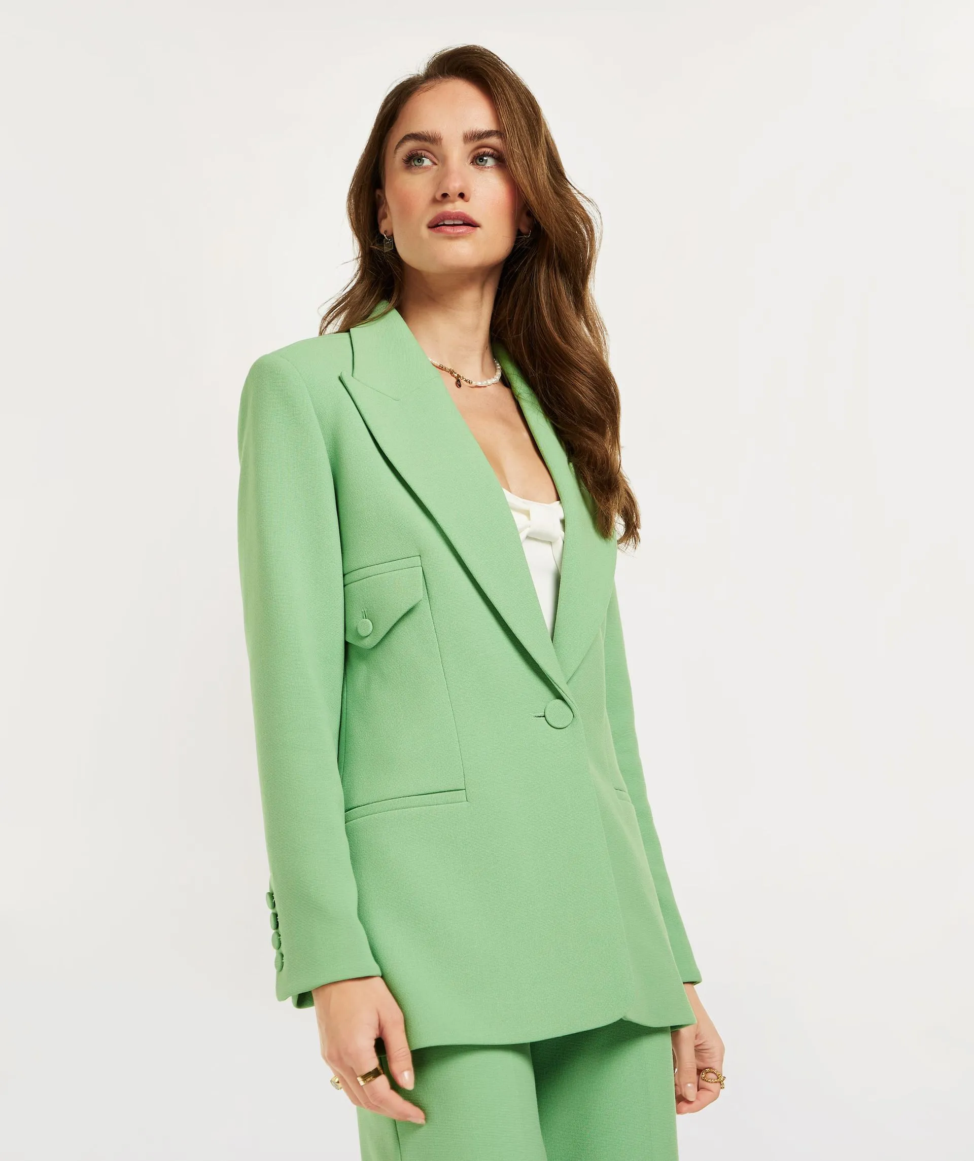 MIMI regular fit blazer - pastel verde