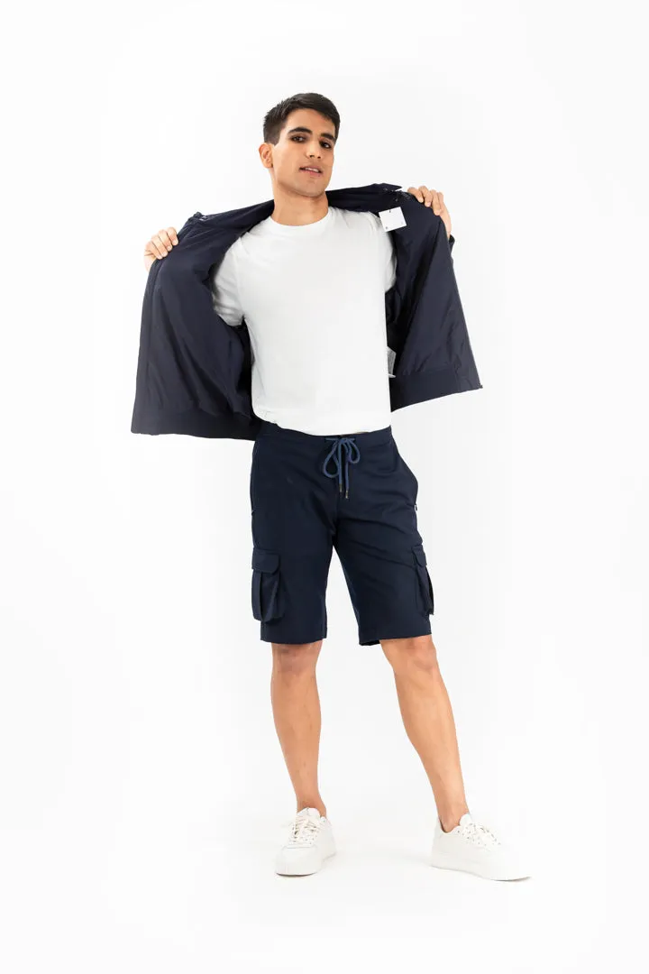 Navy All Weather Stretch Cargo Shorts