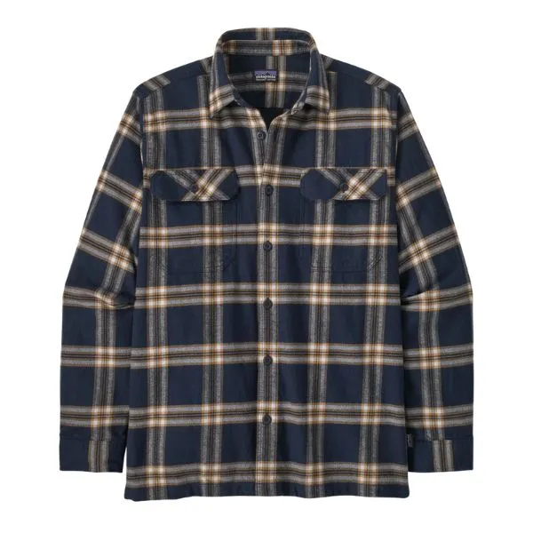 Patagonia Long Sleeve Organic Cotton MW Fjord Flannel Shirt Mens